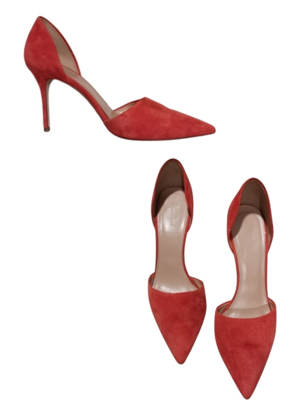 J. Crew Elsie D'Orsay Italian Suede Pumps Heels